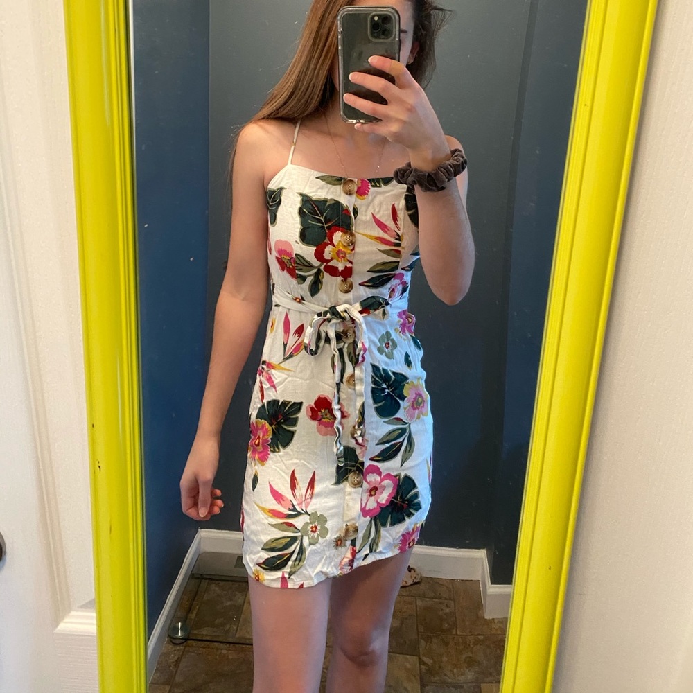 Flower printed dress
